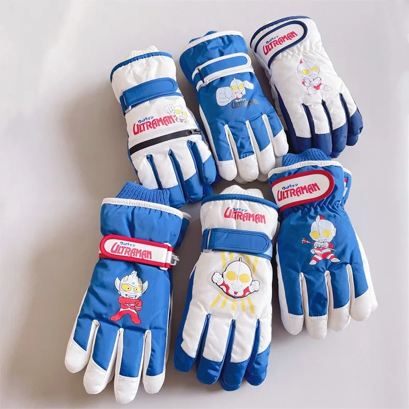 

Winter Children's ski gloves for boys and girls keep warm cold-proof plus velvet and thicken cartoon cute for7-12years old