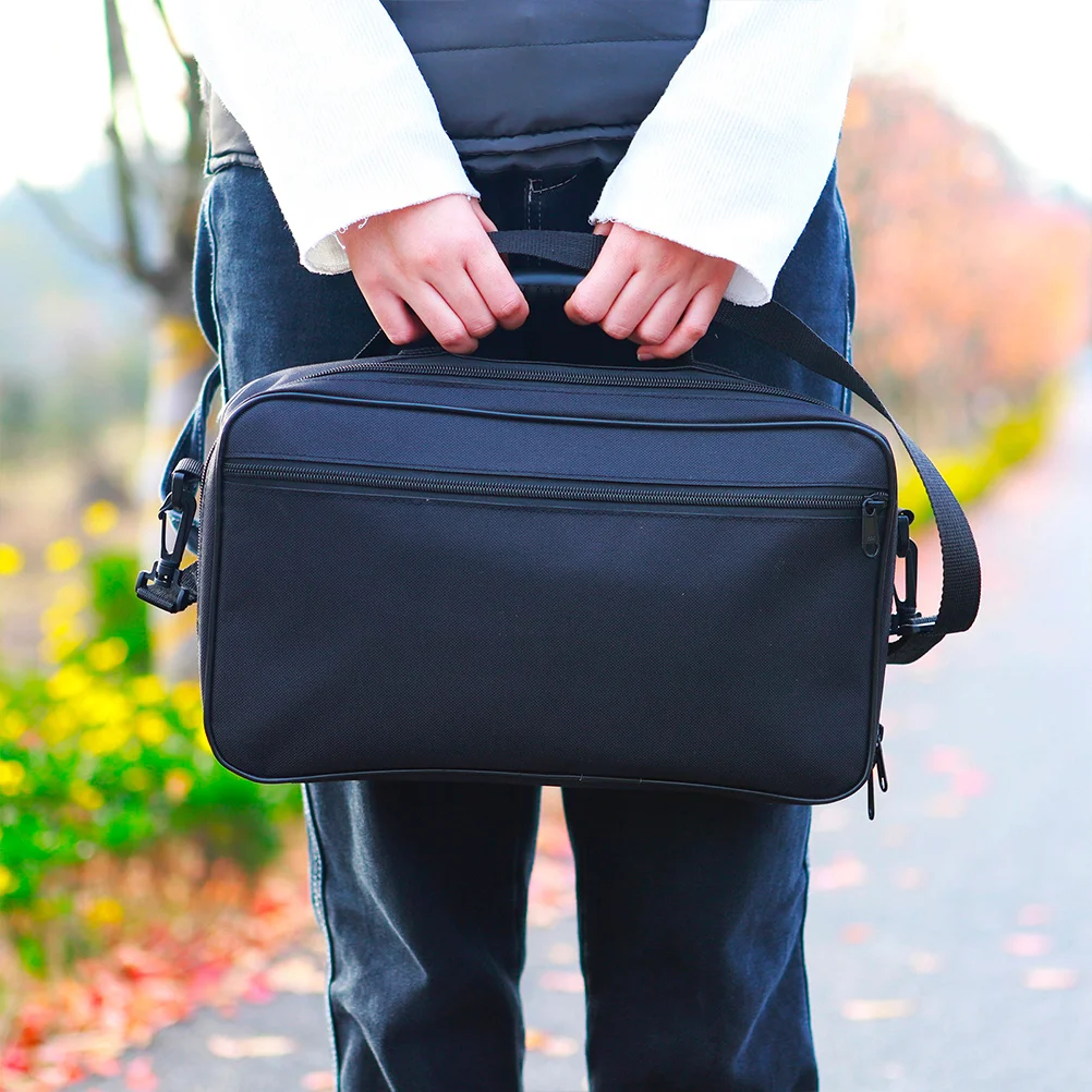 Black Oxford Cloth Oboe Shoulder Bag Single Handbag Waterproof Durable Portable Instrument Case Storage Bag Gifts