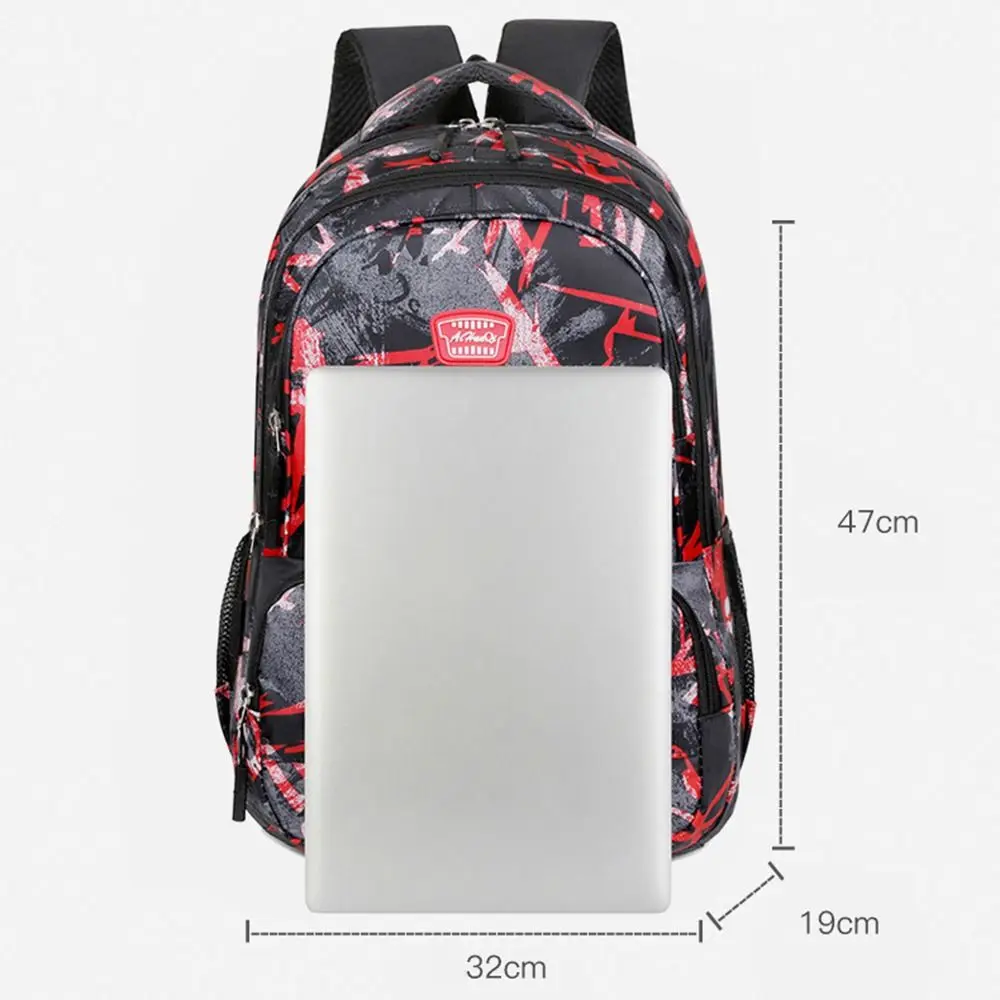 Mochila de ombro impermeável Oxford Mochila de grande capacidade, mochila escolar respirável, moda