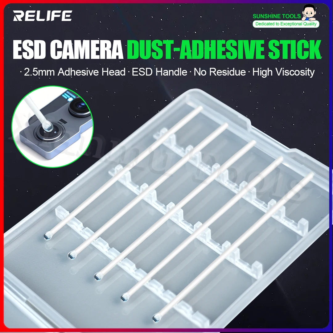

Relife RL-094A ESD камера пыленепроницаемые линзы для мобильных телефонов оптические линзы удаление пыли без остатков высокая вязкость