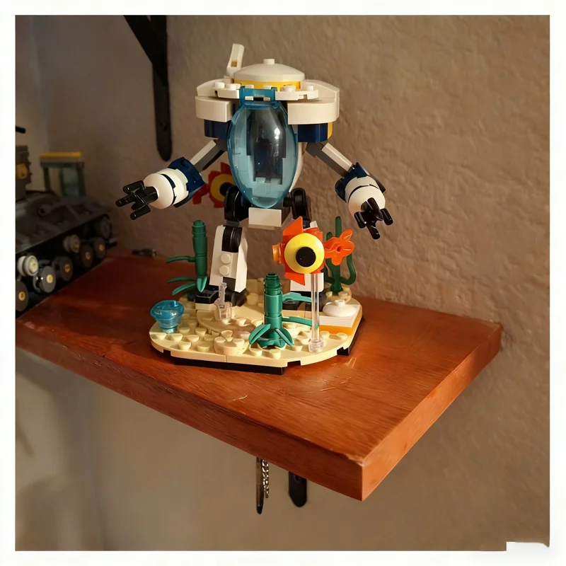 Costume de crevette MOC, 232 pièces, blocs de construction, modèle spatial, jouets d'architecture, bricolage, idée de cadeaux de noël, éducation créative, brique pour enfants