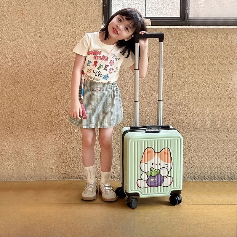 cute-children's-luggage-cartoon-password-lock-carry-on-suitcase-universal-wheel-children's-bag-14-inch-pull-rod-travel-bag