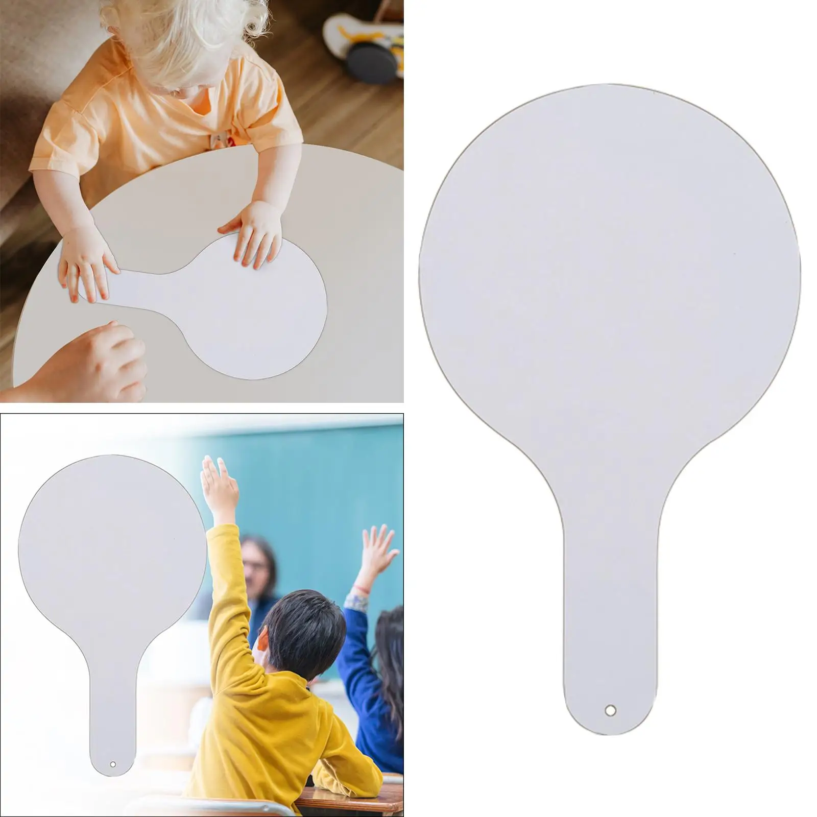 Dry Apagar Whiteboard Paddle para Aprendizagem Online, Handheld Paddle, Whiteboard Answer, Salas de Aulas Online, Escritório