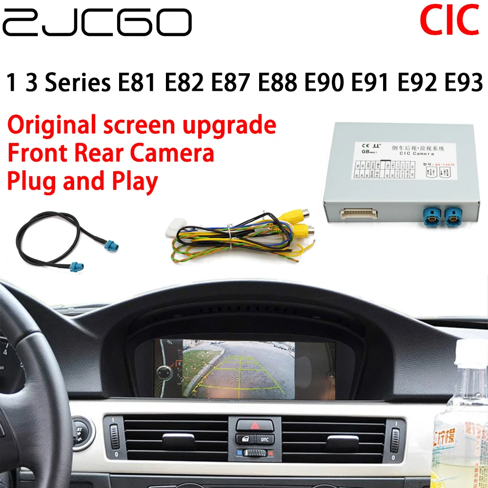 

ZJCGO Car Rear Front Reverse Camera Digital Decoder Box Interface Adapter CIC For BMW 1 3 Series E81 E82 E87 E88 E90 E91 E92 E93