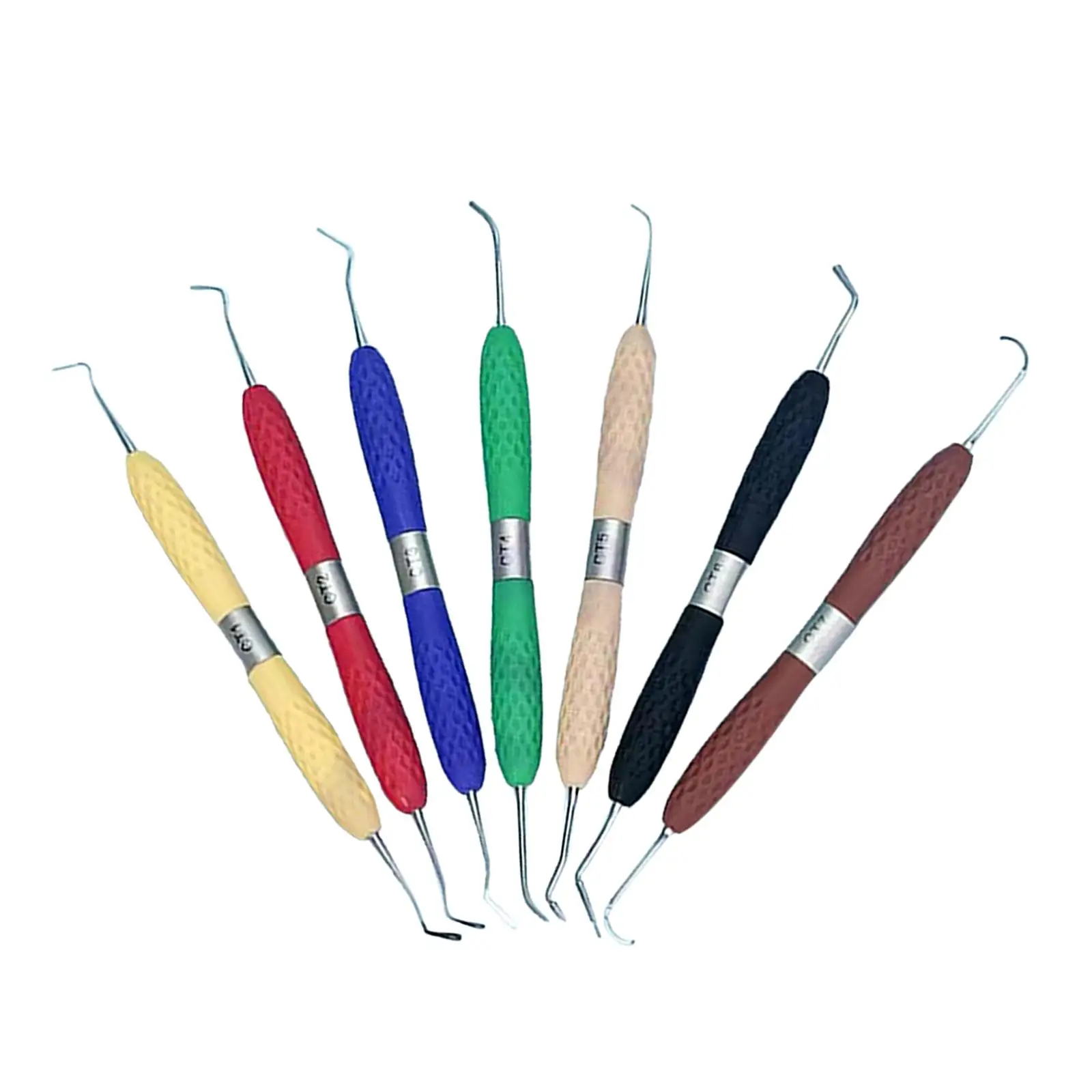 Dental Restorative Kit 7 Piece Stainless Steel Filler Dental Filling Tools for Dental Laboratory Material Use