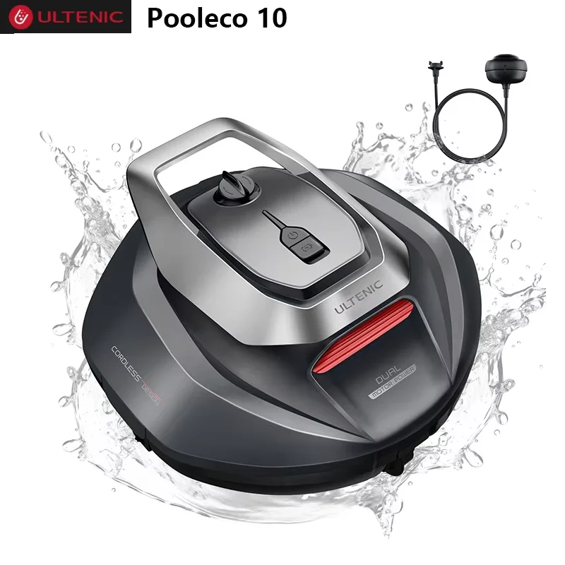 Ultenic P1O 5200mAh Kabelloser Roboter-Poolreiniger, Doppelmotoren-Automatiksauger für Einbau- und Aufstellpools bis zu 850 Quadratfuß. Stunden, 90 Minuten Laufzeit