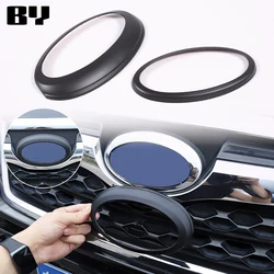 Anillos Decorativos con Logotipo Delantero y Trasero para Automóvil, con Patrón de Fibra de Carbono ABS, para Subaru Forester 2013-2024, Accesorios para Automóvil