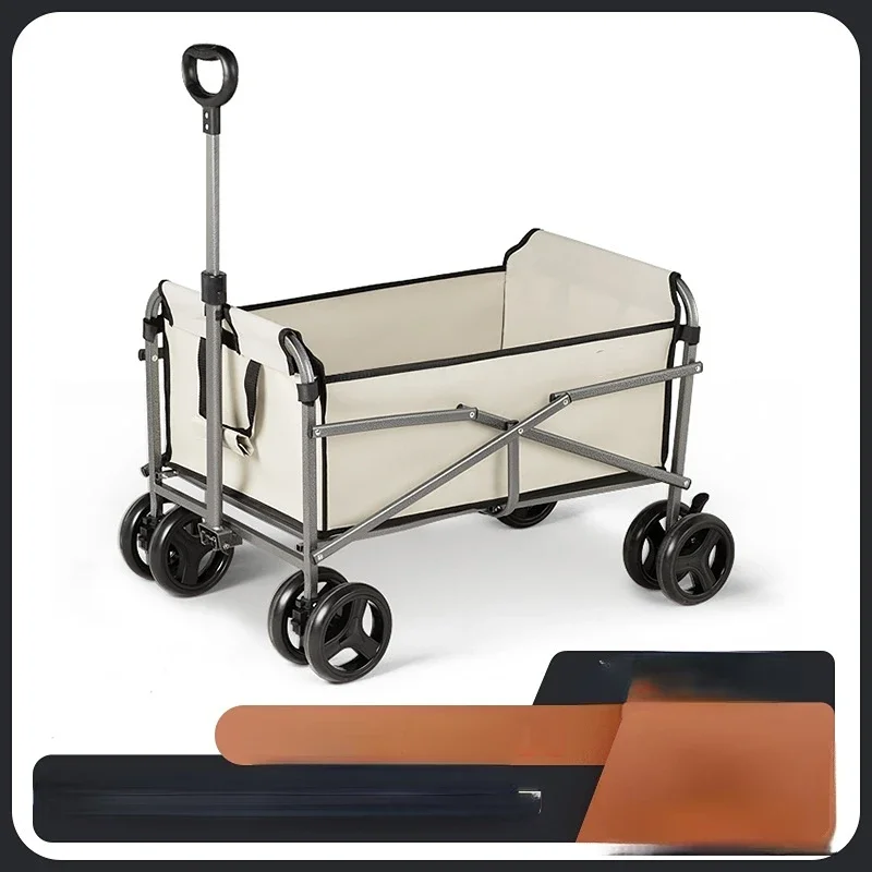 

Outdoor Shopping Cart Luggage Trolley Household Camping Folding Express Cart Handling Trolley Small Trailer