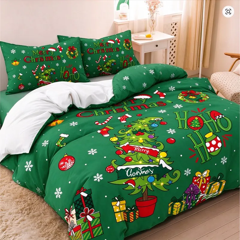 Christmas gift Christmas tree Bedding Set Sand Bed Linen Home Decor Single Double Twin Size For Boys Girls Adults Christmas gift