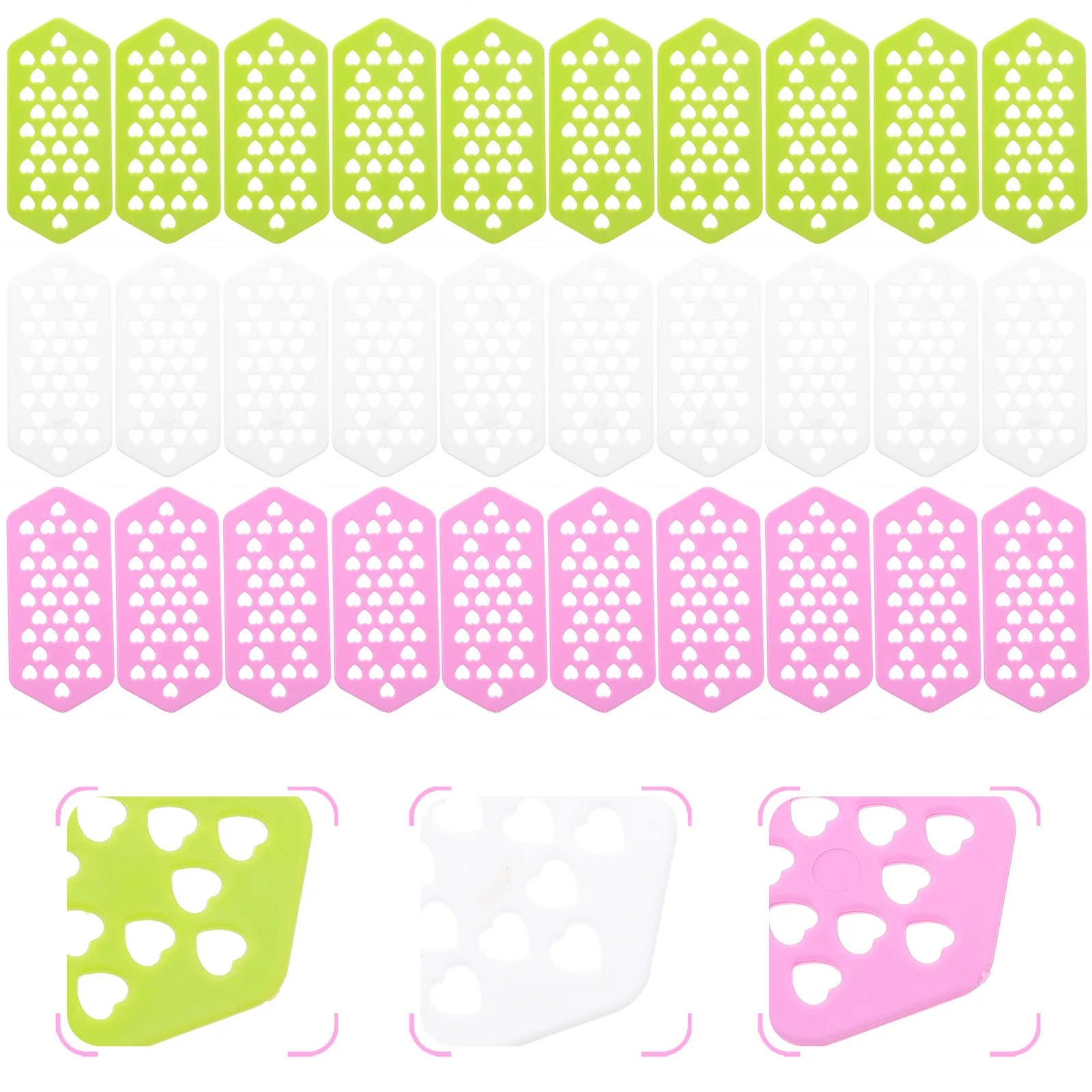 

30pcs Tools Plastic Perm Hair Perm Isolating Board Isolating Boards For Diy Home Salon Use Hair Styling Accessories