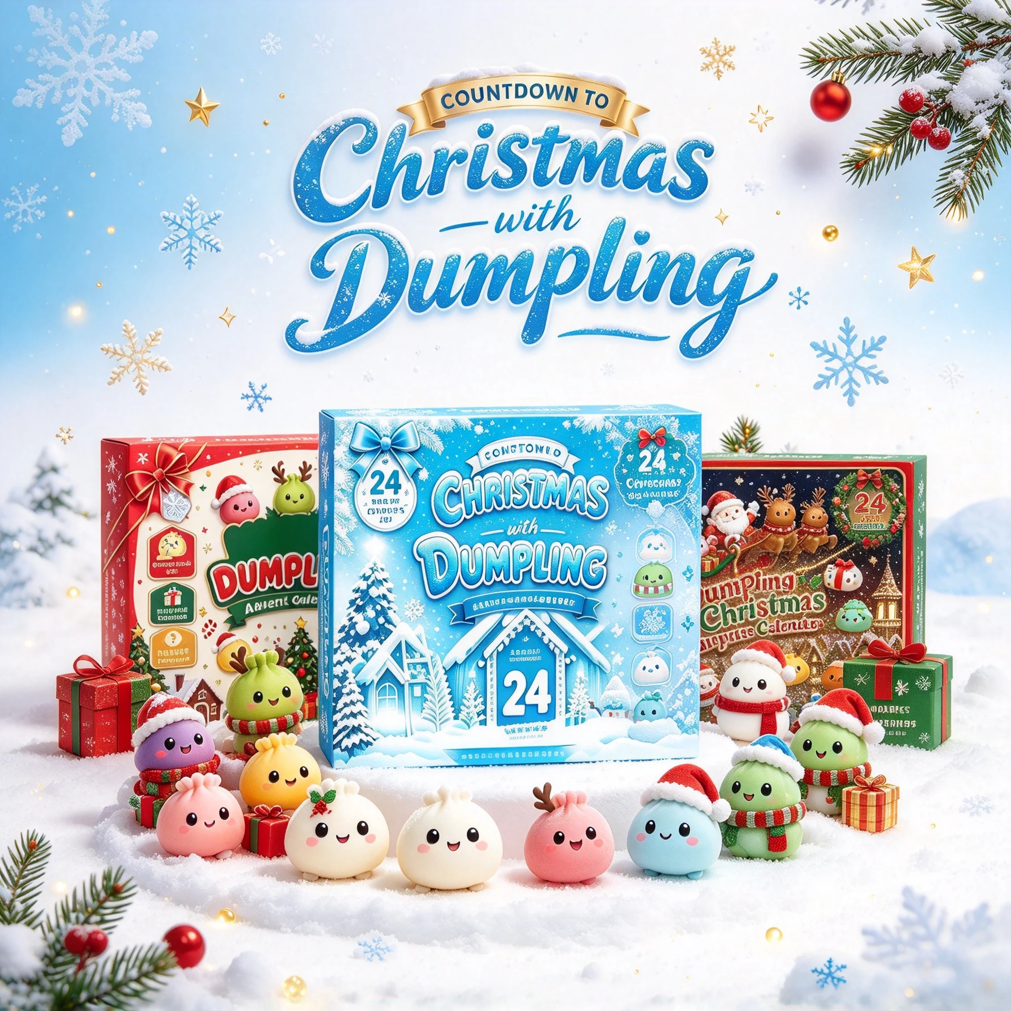 Novelty Gifts - 2026 Christmas Squishy Advent Calendar 24Pcs