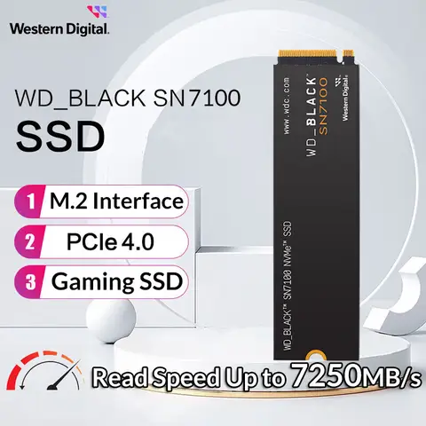 Western Digital SN7100 PCIe Gen 4.0x4 SSD 500GB 1TB 2TB 4TB M.2 2280 NVMe Read Up to 7250MBs Solid State Drives for Computer PS5