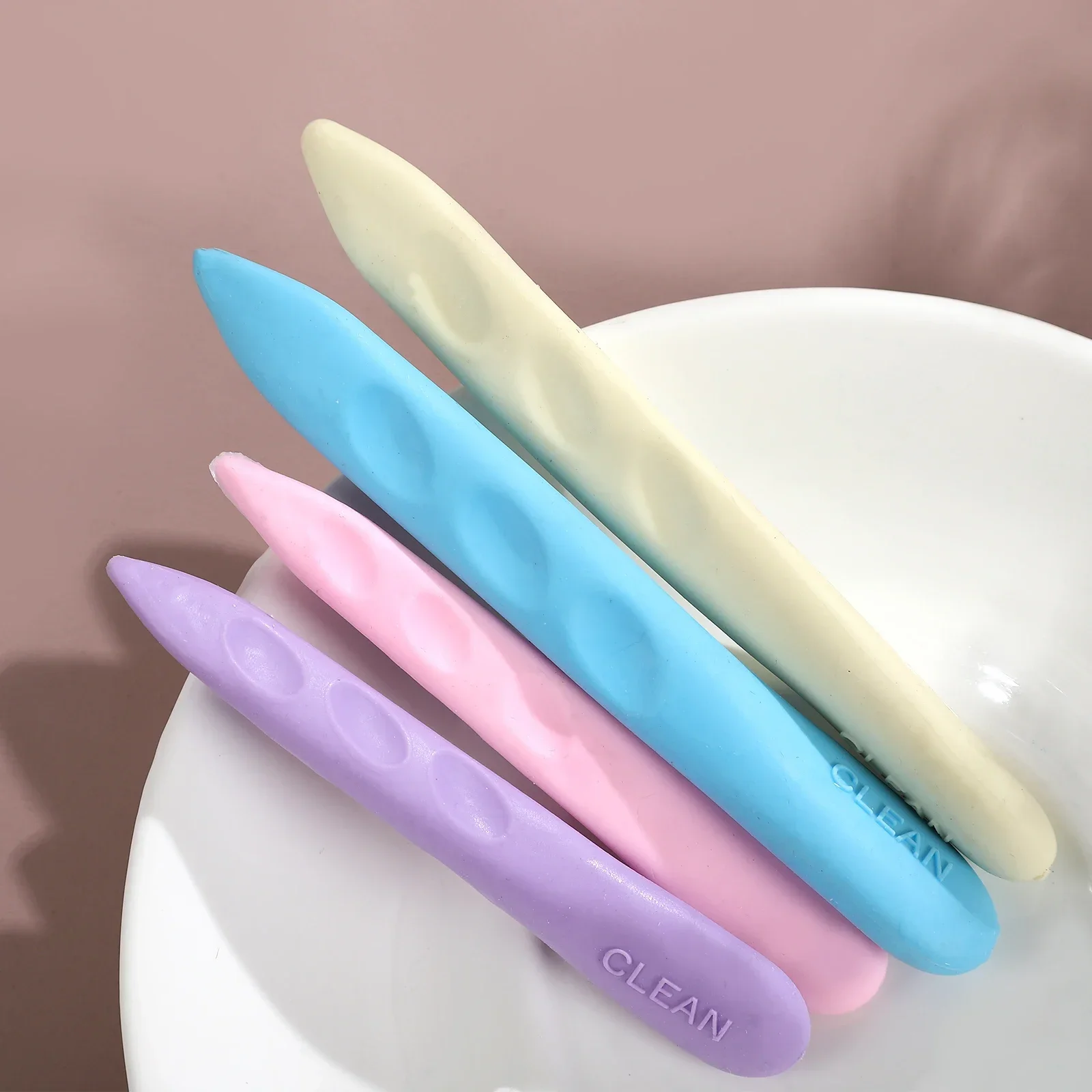 Macaron Color Children Kawaii Pencil-shaped Hole Eraser Creative DIY Student Supplies Stationery