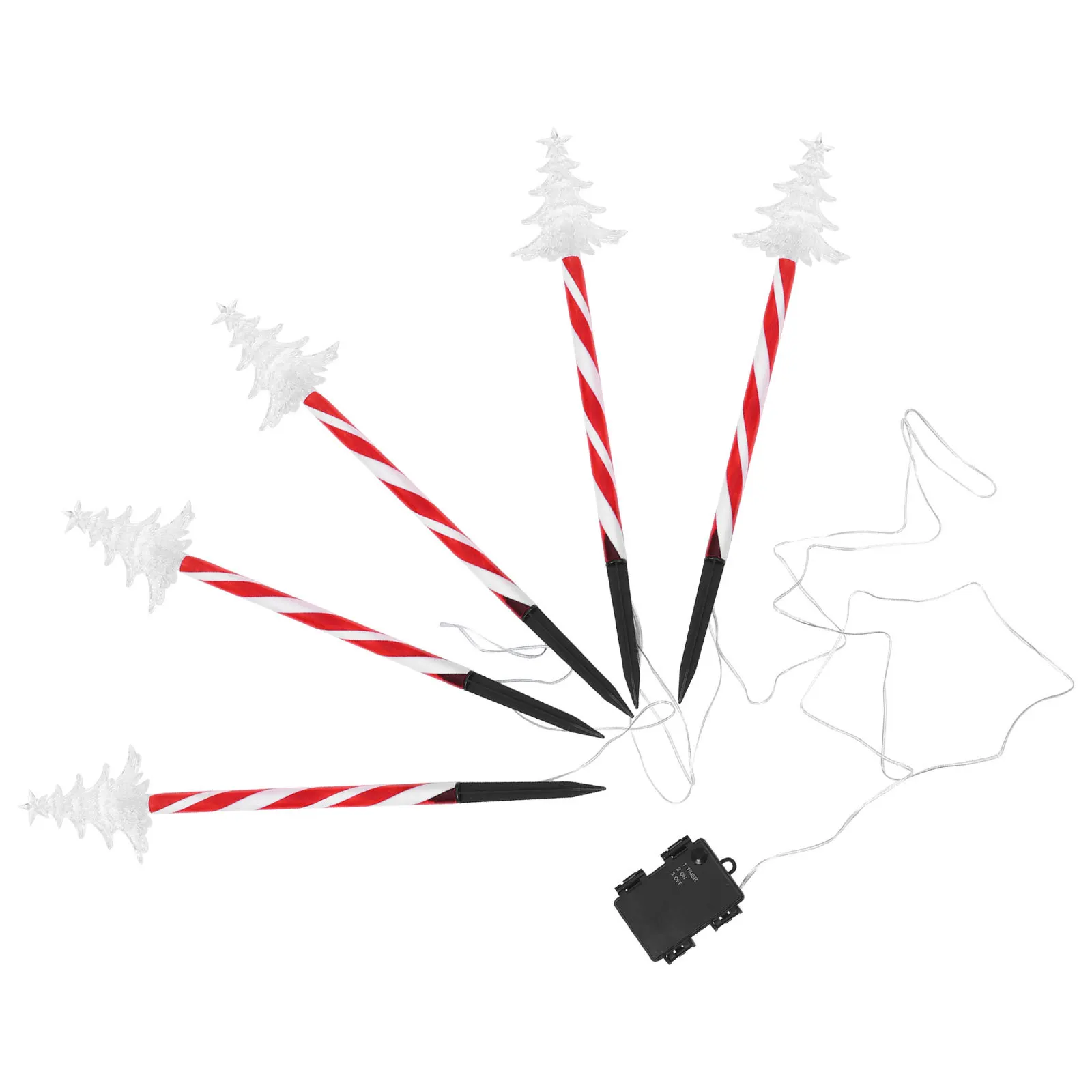 1 Set Weihnachtsbaum Lichter Outdoor Cane Licht für Garten Weg Terrasse Rasen dekorative Weihnachten Lampe Pfahl solarbetriebene Beleuchtung