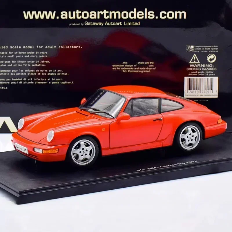 Autoart 1:18 964 RS 1992 Red Simulation Limited Edition All Open Alloy Metal Static Car Model Toy Gift