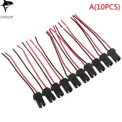 10pcs DC12V T10 W5W 194 168 Socket Marker Light Holder Connector Wire Bulb Harness Replacement Car Parts