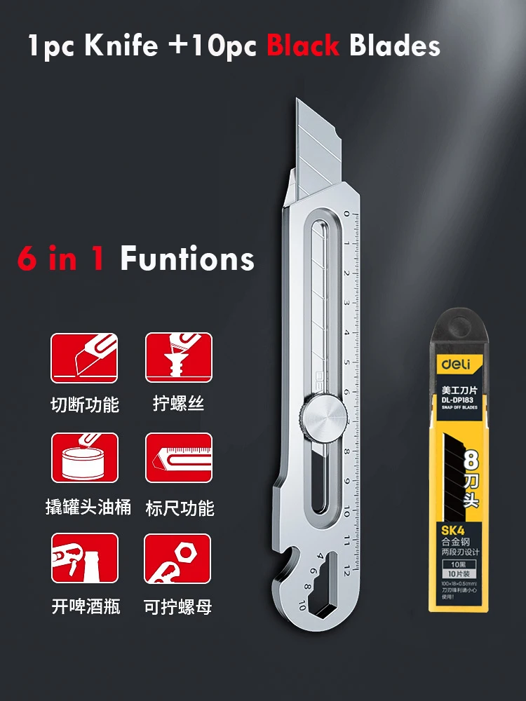 Multifunktion kunst niedliches Messer 6 in 1 Edelstahl Tapeten messer langlebiges elektrisches Messer Papier geschnitten für Schul büro nach Hause