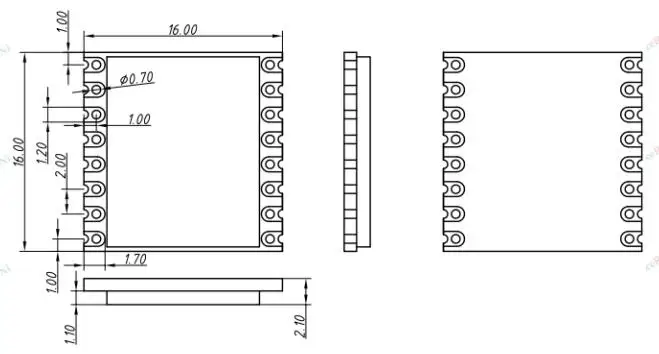 2pcs/lot LoRa1278-C1 - 4Km 100mW 433MHz High sensitivity sx1278 chip Lora module