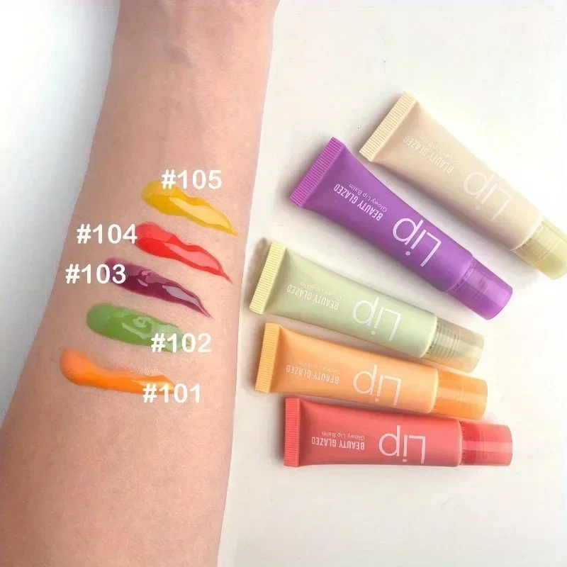 بيوتي جلازد 5 ألوان للعناية بالشفاه بلسم الشفاه اشراق ترطيب ممتلئ الشفاه ملمع الشفاه يرطب مكياج الشفاه #3