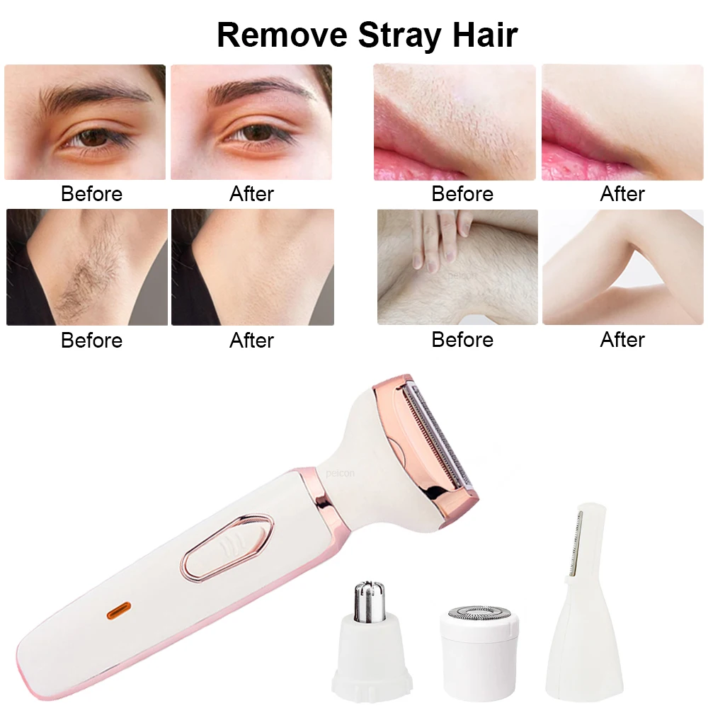 Electric Razor for Women Electric Shaver Women Epilator for Body Bikini Face Mustache Painless Women Body Epilator Hair Remover