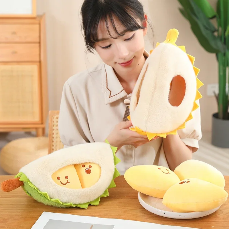 Cartoon Plush Toy Durian Gratitude Durian Doll Soft Kid Sleeping Holiday Gift Plush Soft Durian Stuffed Toy Birthday