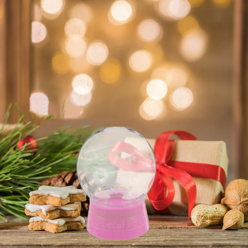 

6Pcs Clear Plastic Water Globes Screw Off Cap DIY Snow Globe Fillable Jars Christmas Decoration Home Craft Globe Jar Plastic