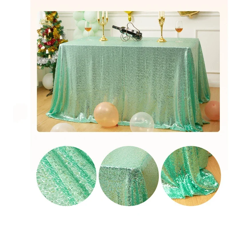 Party Table Decorative Sequin Tablecloth For Birthday Wedding Bridal Shower Baby Bachelorette Holiday Banquet Table Cloth Cover