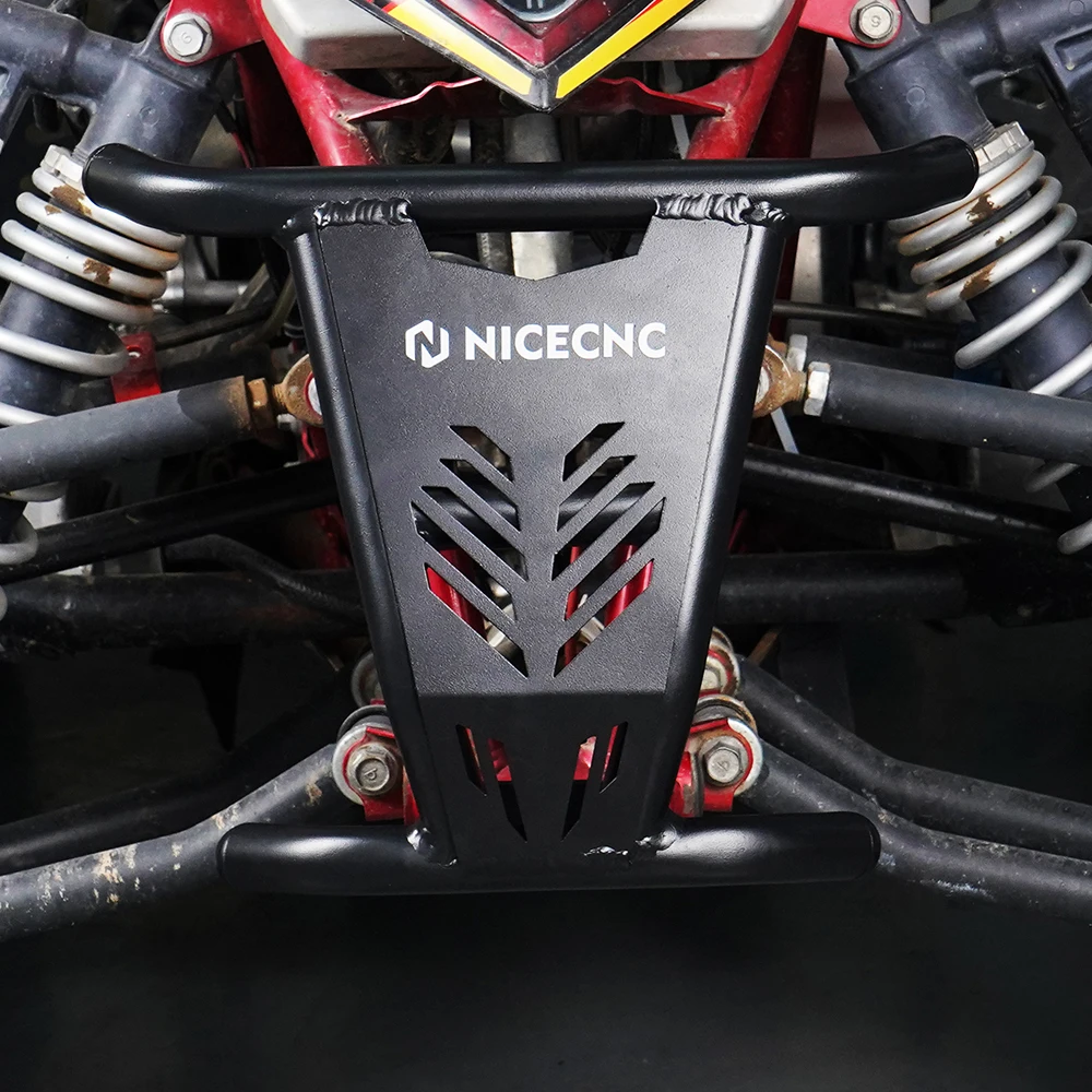 NiceCNC Frontstoßstange für Yamaha Raptor 700 700R 2016–2024, 2023, ATV, Stierkopfform, 1 Zoll Durchmesser, verdicktes Aluminiumrohr, Schwarz – Detail 6