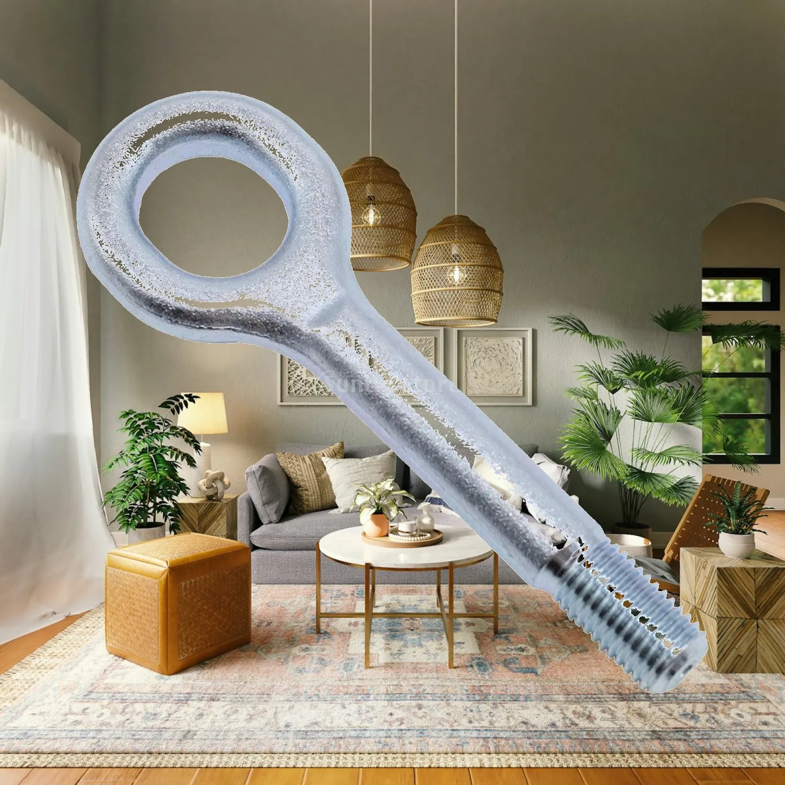 Vehicle Hardware Durable Steel Towing Eye Bolt for Auto Repair Technicians