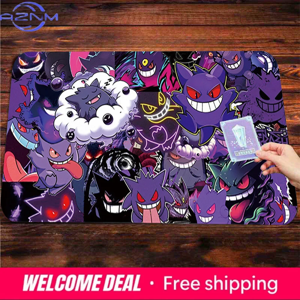Gengar Family Purple Collage Large Gaming Mouse Pad