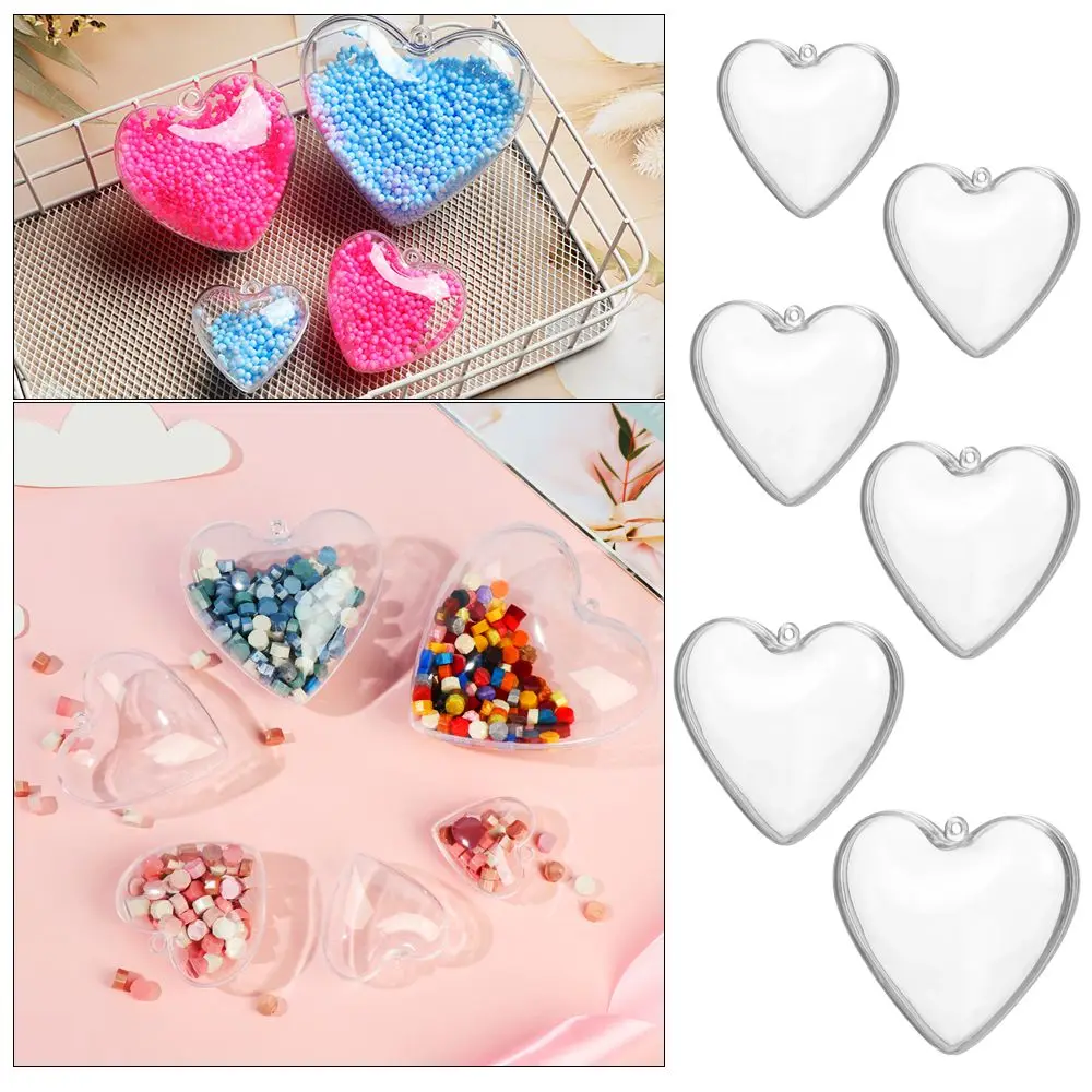 Christmas Bath Bomb Heart Shape Acrylic Mold Candy Box Packaging Plastic heart-shaped Ball Food Packaging Creative Sugar Box