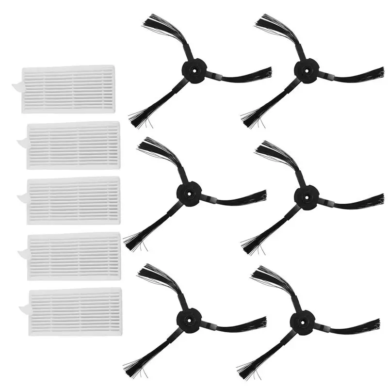 ABZL 6 cepillos laterales + 5 filtros para Lidl Silvercrest SSR 3000 A1, accesorios para aspiradora robótica, repuesto para aspiradora