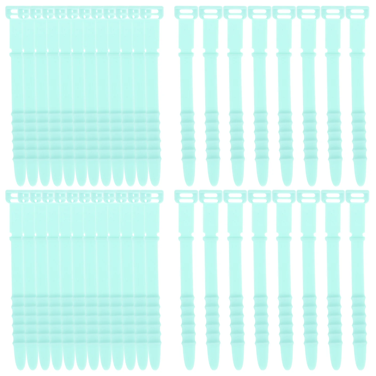 

50pcs Silicone Cable Straps Data Cord Organizers For Usb Audio Power Cables Reusable Cord Wraps Adjustable Wire Holder Cable