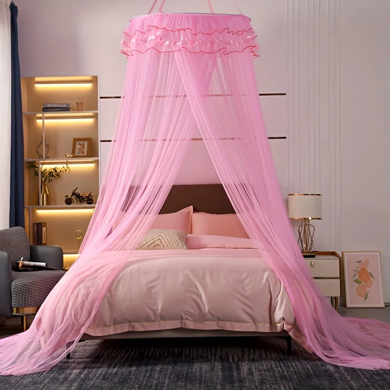 Fantasia Pequena Cúpula Mosquito Net, Cama Pendurada, Casa para 2 Pessoas, Cama de Sonho, Estilo Princesa, De Chão