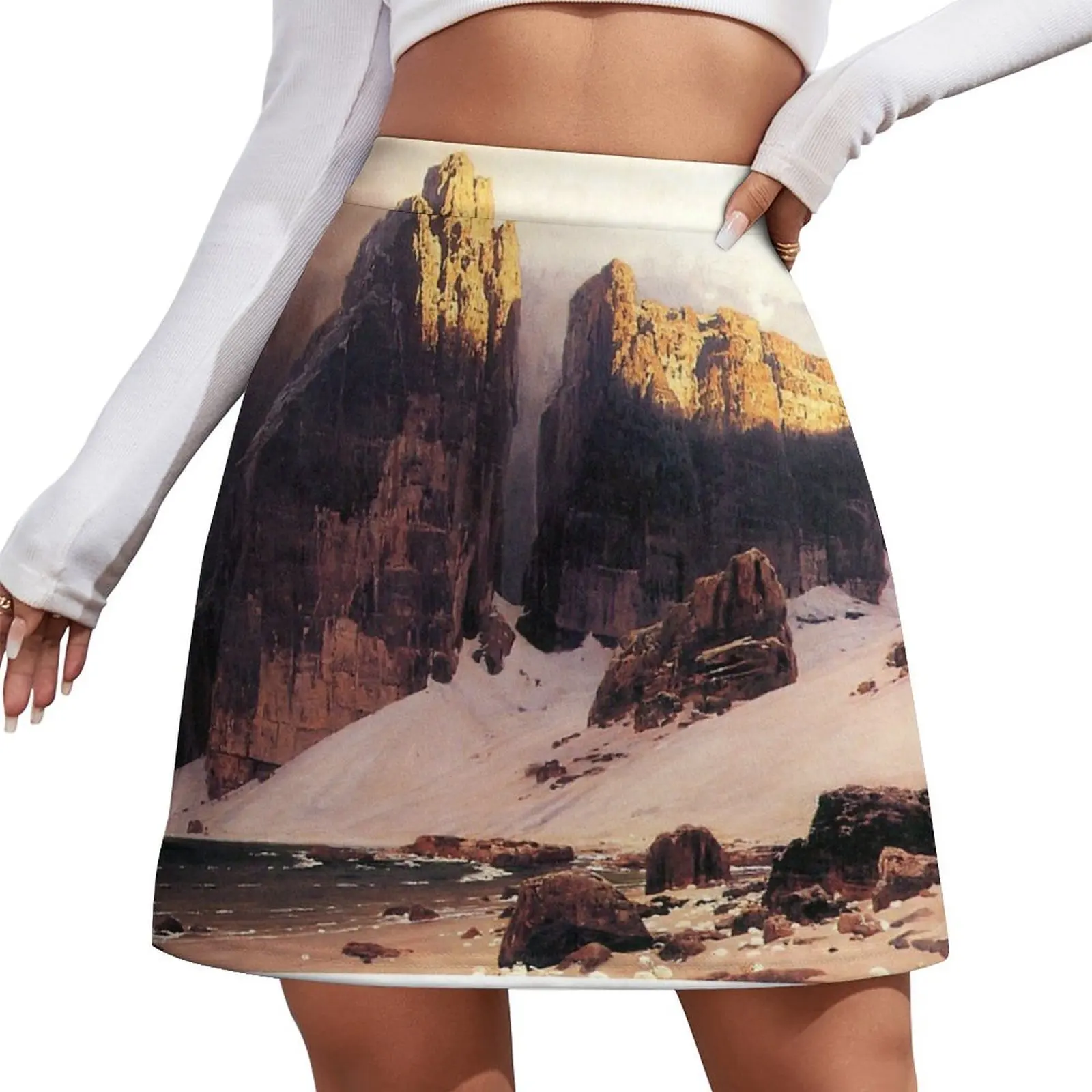 

The Shore of Oblivion Mini Skirt women's stylish skirts Skirt satin Mini Skirt