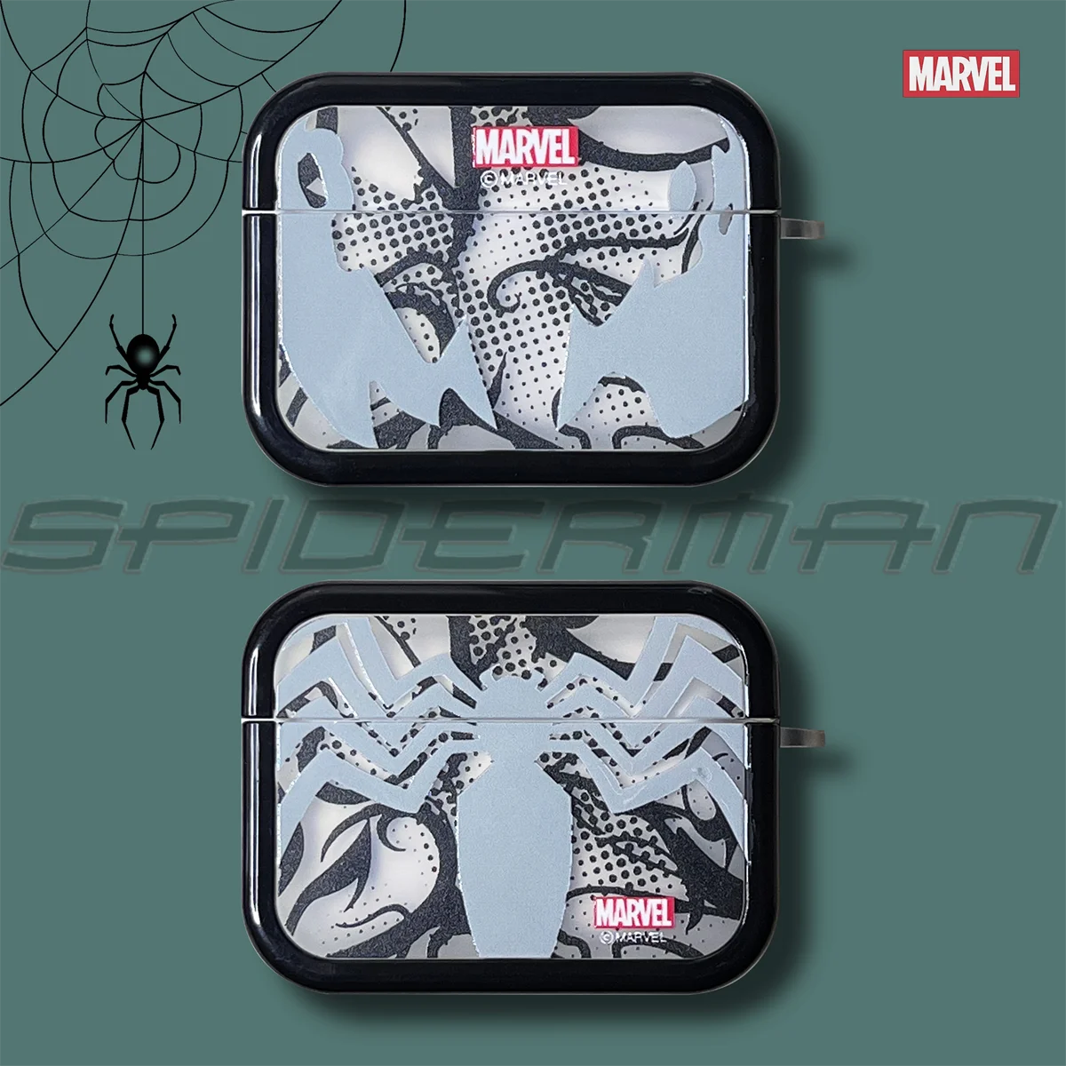 Marvel Hero Spider For Air pod Case Man Black and White Earphone Cover for AirPods 2 3 Pro 2nd Generation Case Gift for Friends