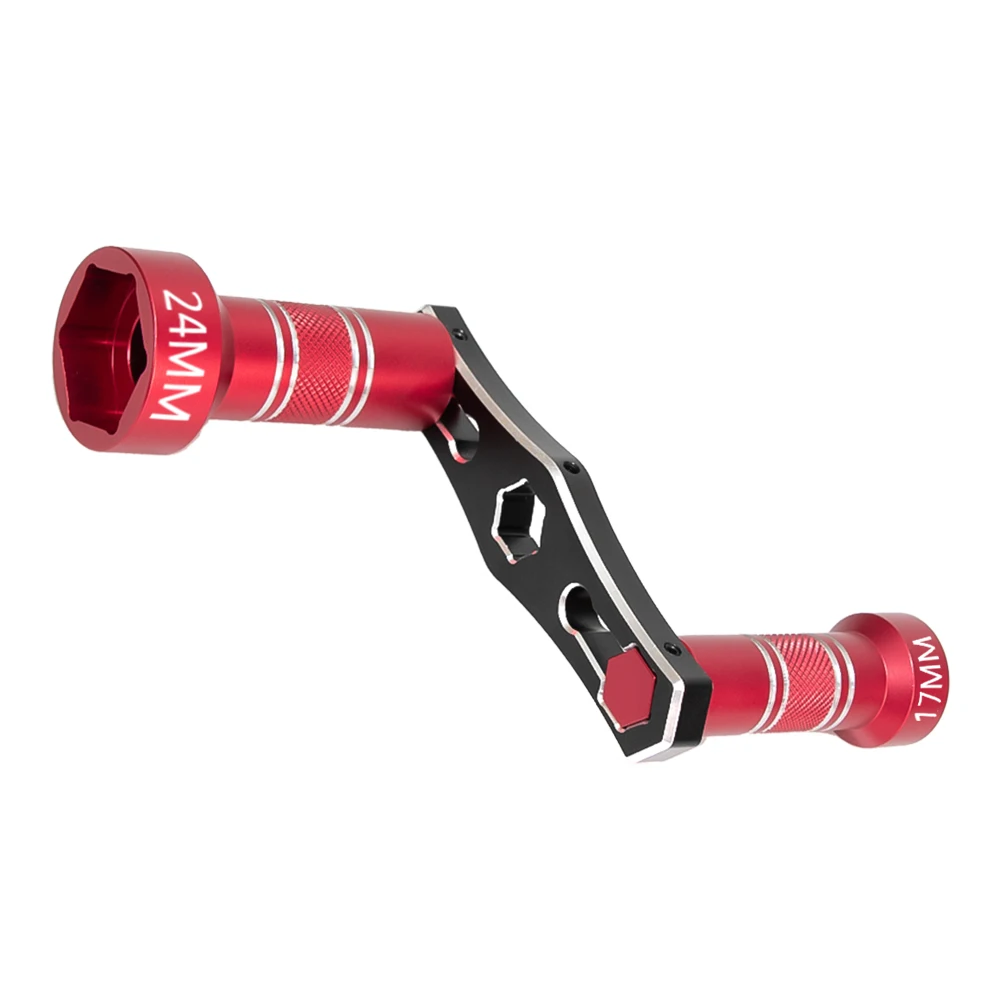 교체 가능한 17mm & 24mm 휠 육각 너트 소켓 슬리브 렌치 RC 스패너 수리 도구 For1/6 1/8 1/10 스케일 RC 자동차 트럭 크롤러