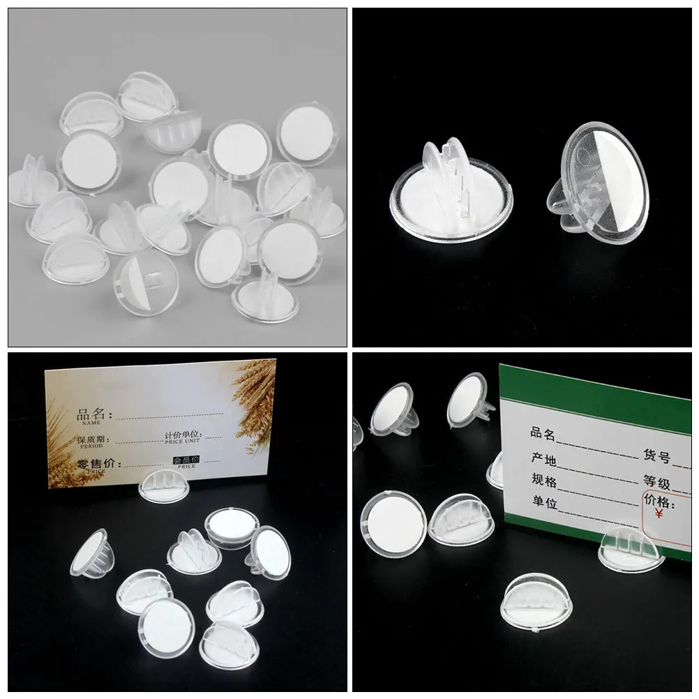 

25Pcs Plastic Label Clips for Retail Sign Holders Strong Grip Transparent Shelf Tag Holder Price Label Display Clips