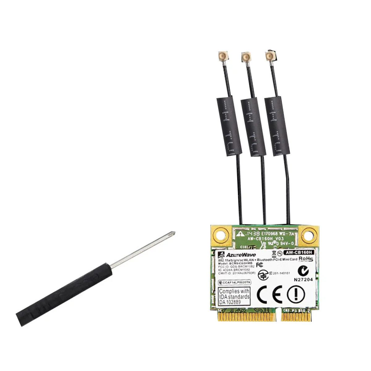 Broadcom Chip NIC BCM94360HMB Notebook Gigabit AC1300M Bluetooth 4.0 Wireless NIC PCI-E Interface NIC,E