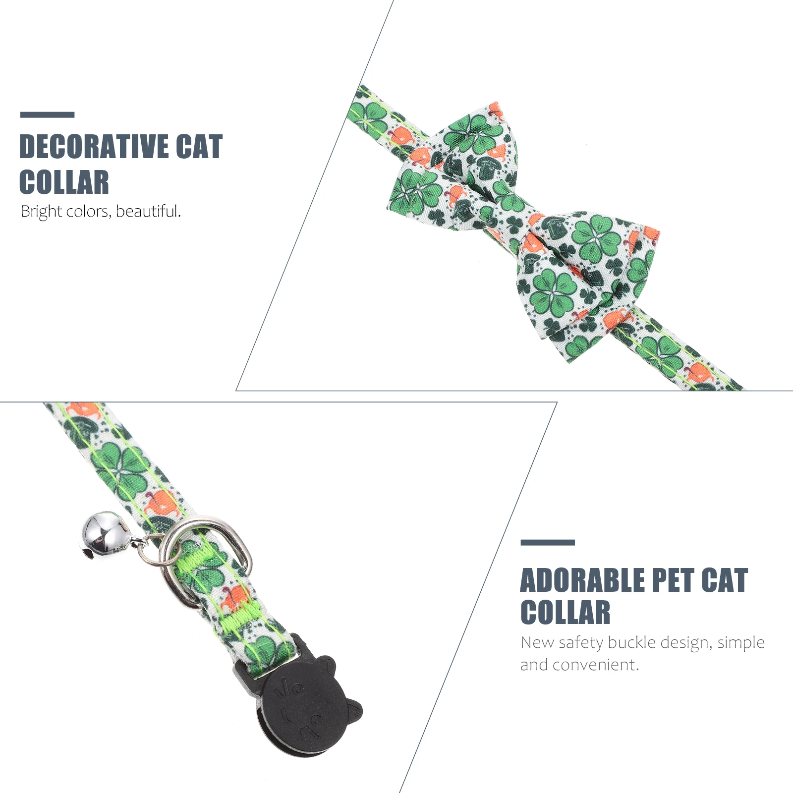 

Adorable Cat Green Neck Decor Bow Adjustable Adorable Pet Cat Collar Size Daily Wear Parties Photos Pet Supplies