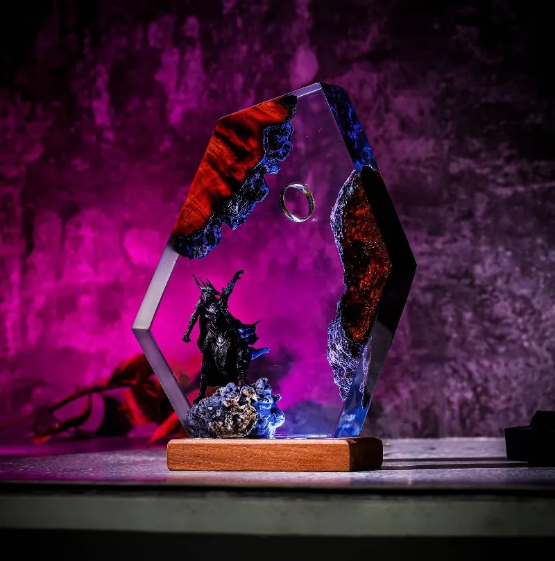 반지의 제왕 주변 모델 야간 조명 장식품 다크 반지의 제왕 모델 장식품 크리스마스 컬렉션 선물