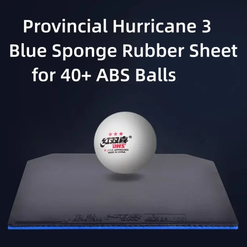 DHS Provincial Version Blue Sponge Hurricane 3 Table Tennis Rubber Sheet 38° 39° with 2.15mm 2.2mm Ping Pong Racket Coverings