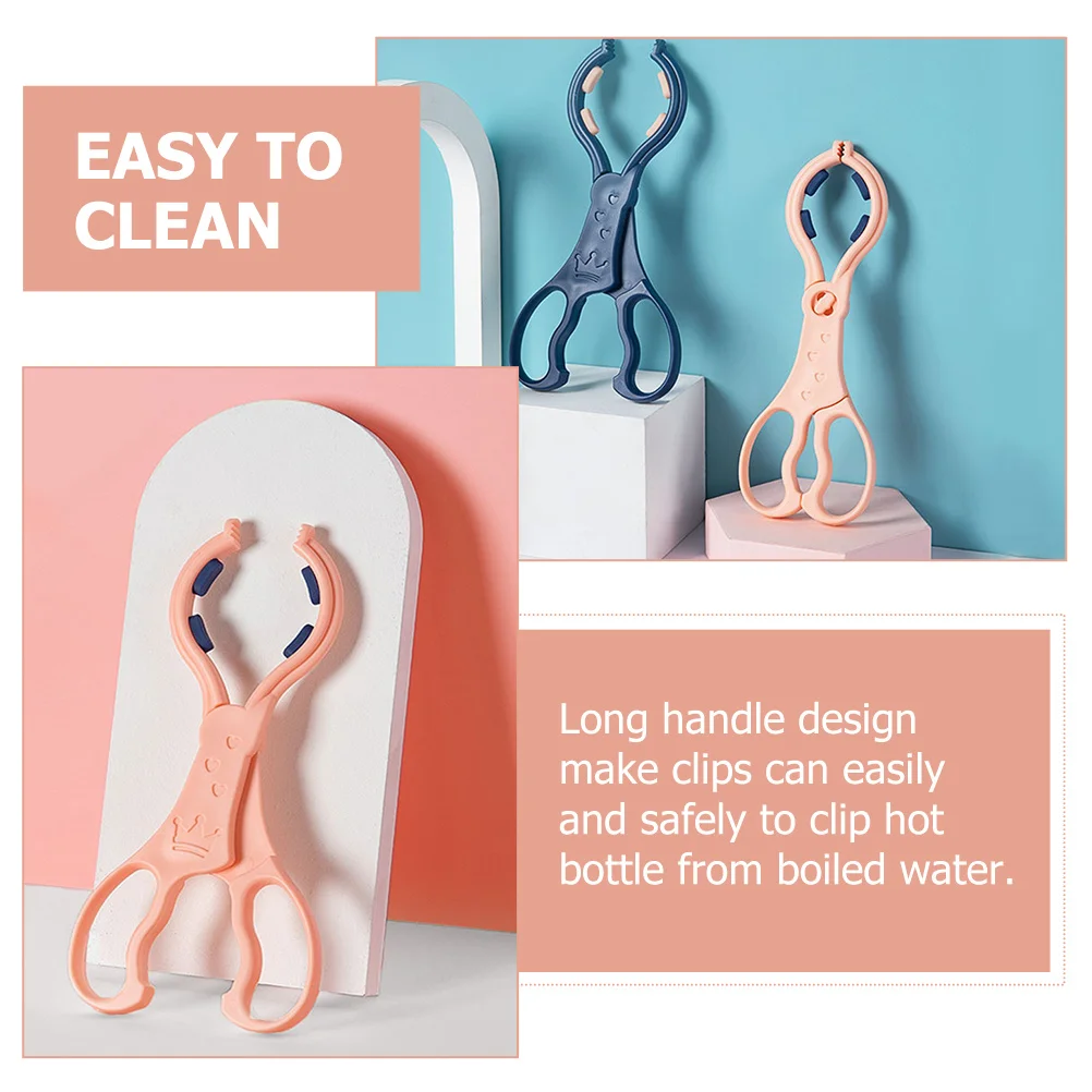 

Baby Holder Anti-Slip Bottle Clamp Long Handle Heat Resistant Bottle Clip For Sterilizer Boiled Water Use Infant Feeding