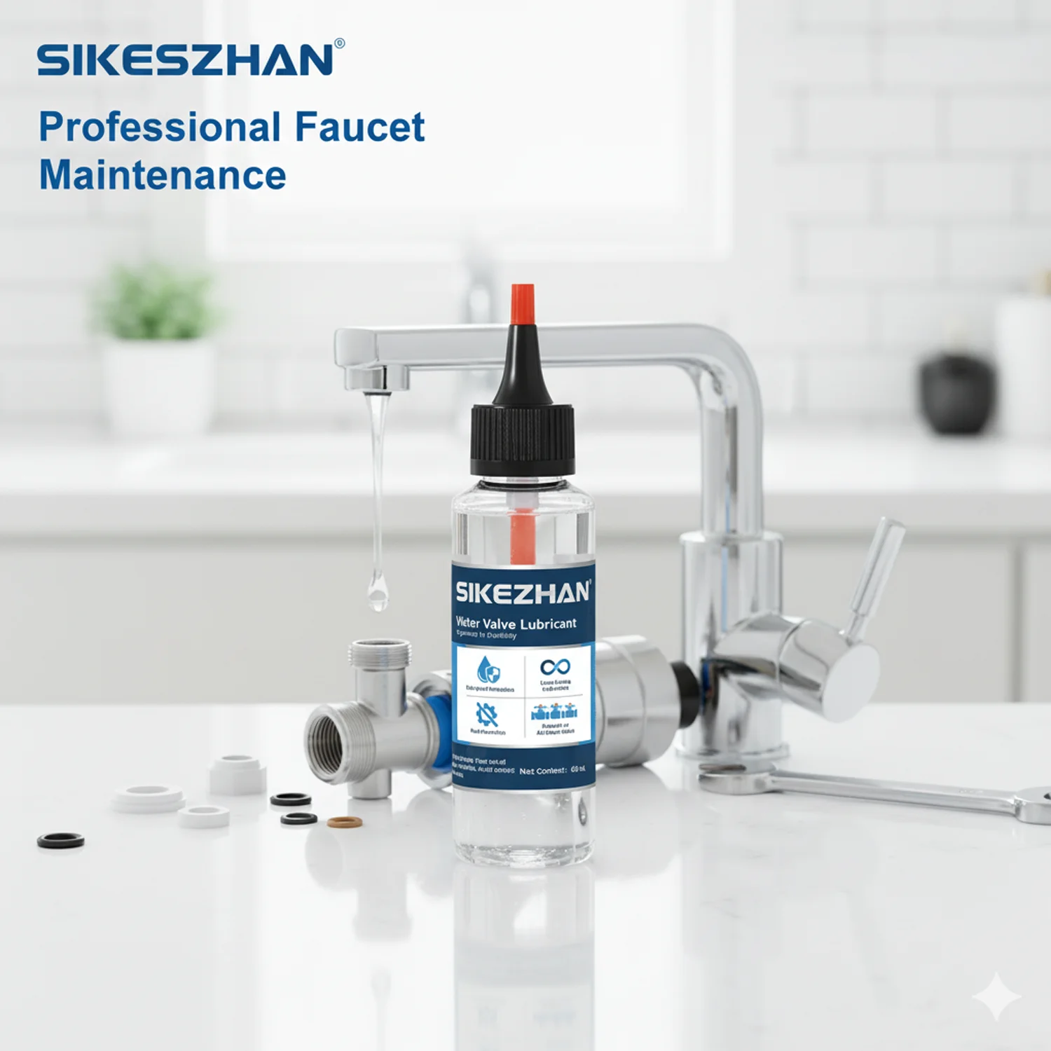 

Силиконовая смазка для водяного клапана, смазка для уплотнительного кольца для картриджа крана, герметичная, антикоррозийная, несколько размеров