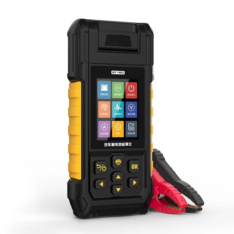 

BT960 Car Battery Tester 12V 24V Lithium Internal Resistance Analyzer with Printer for CCA Load Capacity