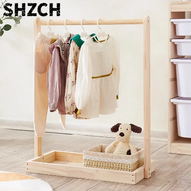 Massivholz Haustier-Kleiderschrank Organizer Freistehender Kleiderständer Hunde/Katzen Kleideraufbewahrungsständer - Moderne Wohnmöbel mit Rollen