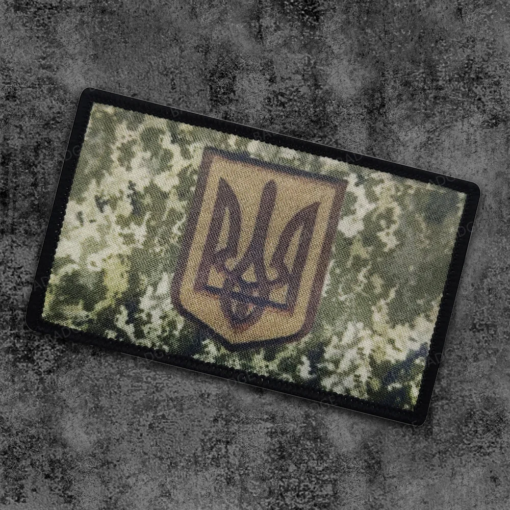 Ucraina PVC ricamato patch bandiera ucraina scudo forma distintivo distintivo tattico emblema zaino cappello abbigliamento Appliques con gancio