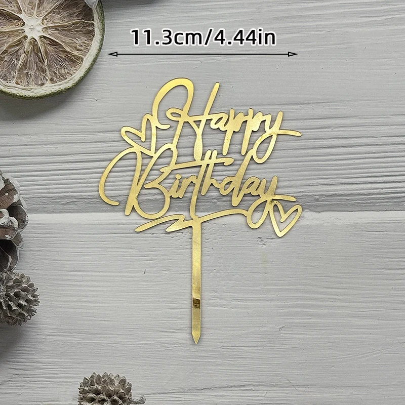 Rose Gold Alles Gute zum Geburtstag Kuchen Topper Acryl Brief Cupcake Topper Für Jungen Geburtstag Party Tasse Kuchen Topper Dekorieren Liefert – Detail 13