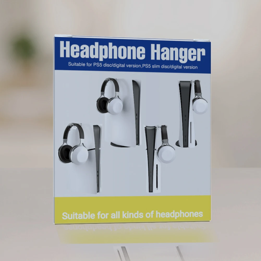 Supporto per supporto per cuffie Gancio per cuffie trasparente Gancio per gancio per cuffie facile da installare per accessori di gioco per console sottile PS5/PS5