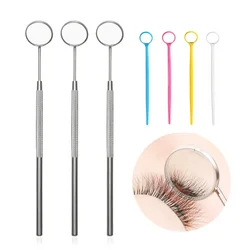 Grafting Eyelash Extensions Checking Mirror Stainless Steel Material Hand Held Makeup Tools Tooth Checking Tool Eyelash Supplies